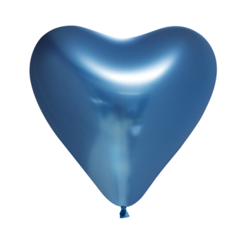 Latex Blauwe harten ballonnen