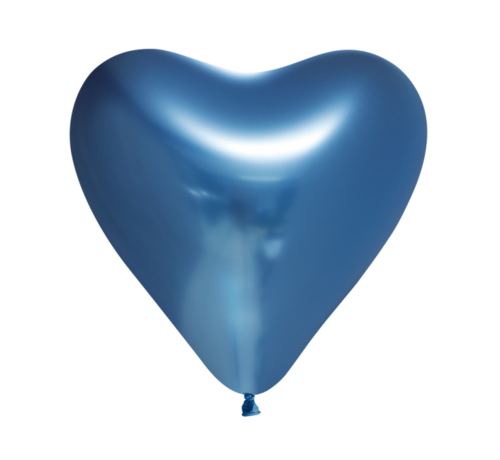 10 latex Blauwe chrome harten ballonnen