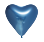 100 Chrome harten ballonnen blauw