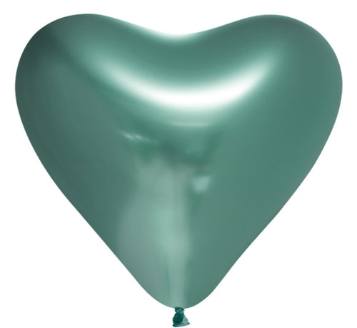 50 latex groene harten ballonnen