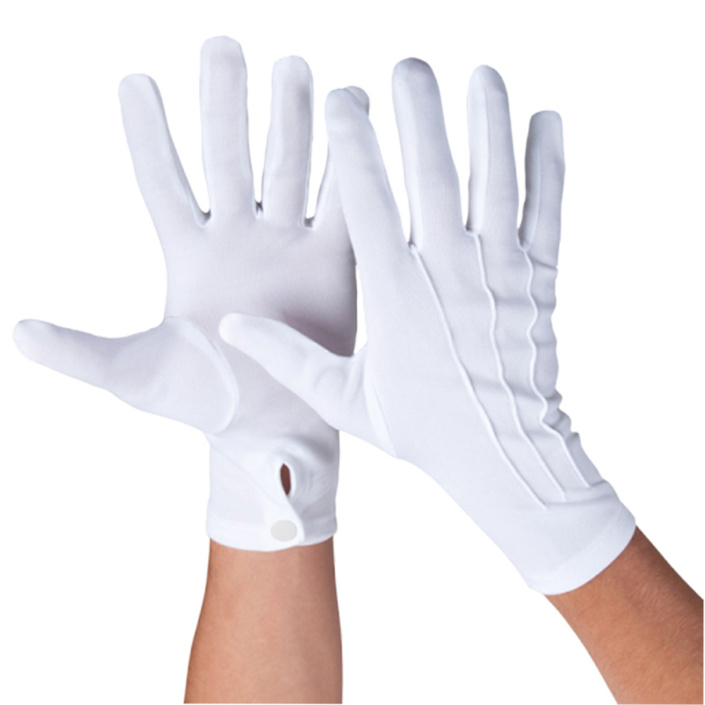 strelen Doorzichtig Vakantie witte handschoenen - Partycorner.nl