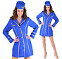 Stewardess kostuum de luxe blauw