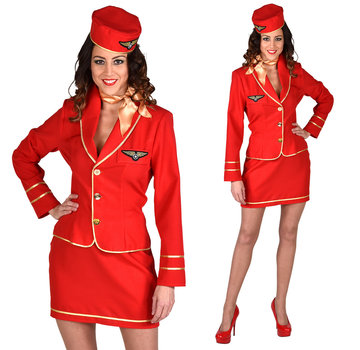Stewardess pakje met baret