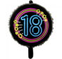 Folieballon 18 jaar neon