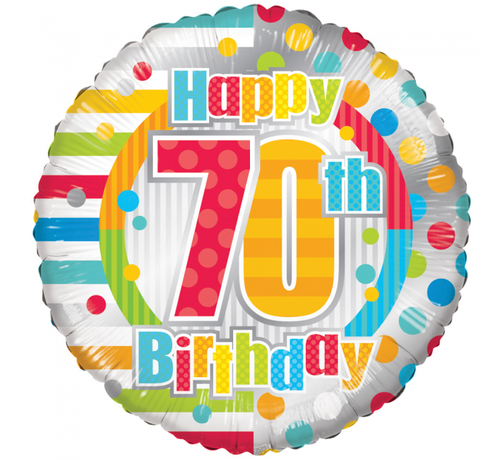 Folieballon 70 jaar happy birthday