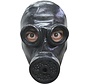 Halloween Latex Gasmasker Zwart