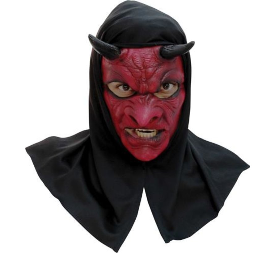 Hoofdmasker Evil Devil with hood