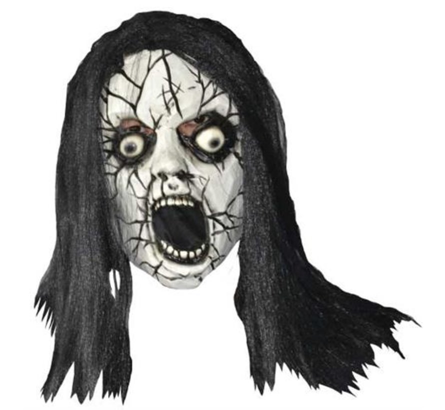 Gezichtsmasker Horror Lady with black hair