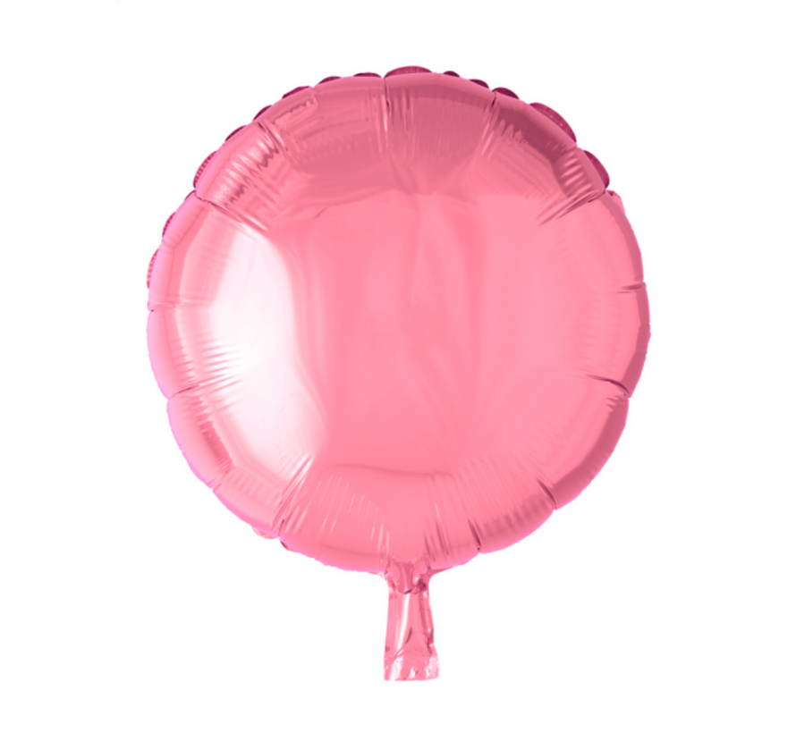 Blanco folieballon rond parel roze