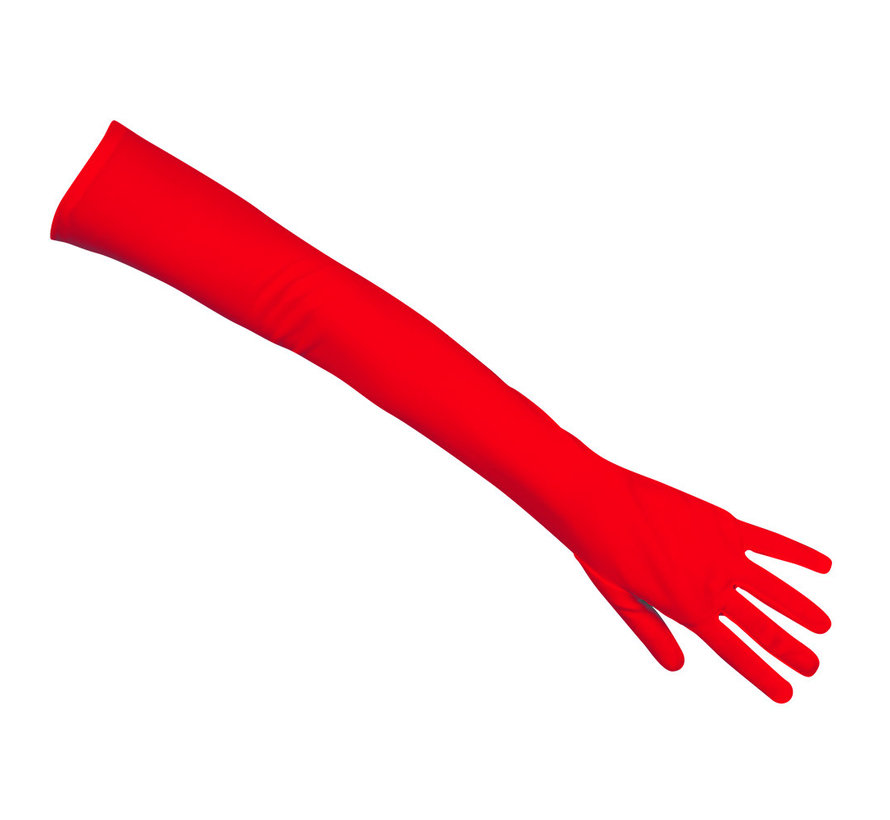 Extra rode lange handschoenen