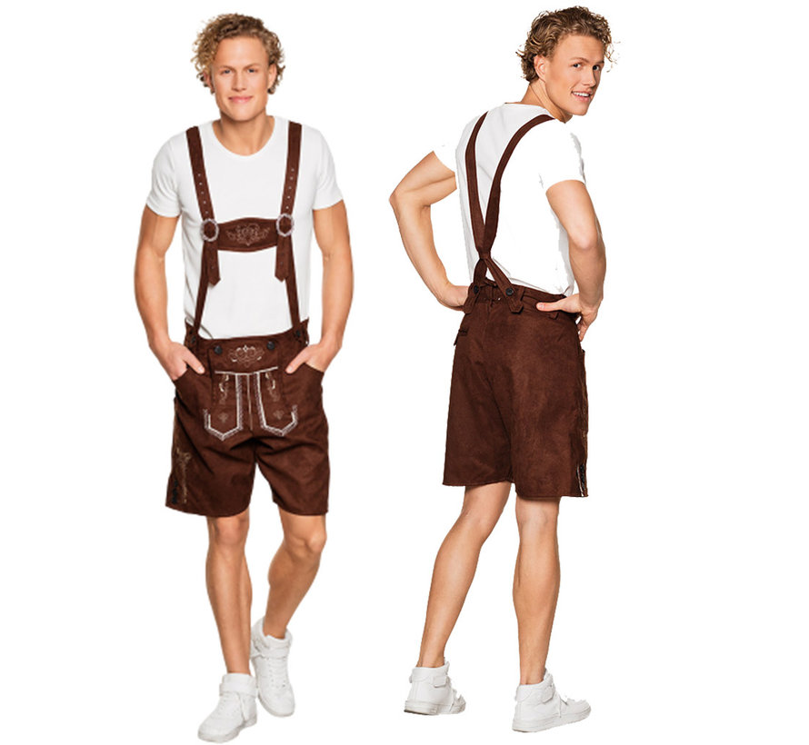 Korte Lederhosen donker bruin