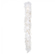 Witte Boa met goudkleurige  tinsels