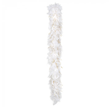 Witte Boa met goudkleurige  tinsels