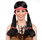 Indianen pruik Pocahontas met vlechten