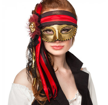 Dames Venetiaanse oogmasker piraat