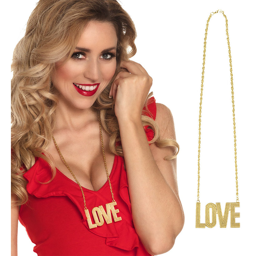 Ketting love letters goud