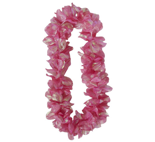 Hawaii krans parelmoer roze