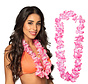 Roze Hawaii krans 2 kleurig