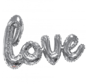 Letter folie love ballon zilverkleurig