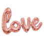 Folie Letter love ballon rose goud