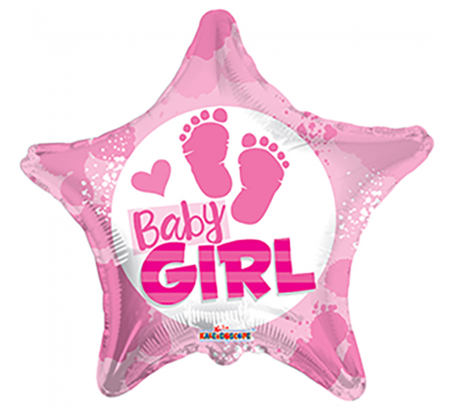 Geboorte ballon baby girl ster