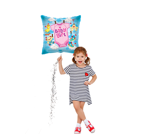 Geboorte ballon baby girl rompertje