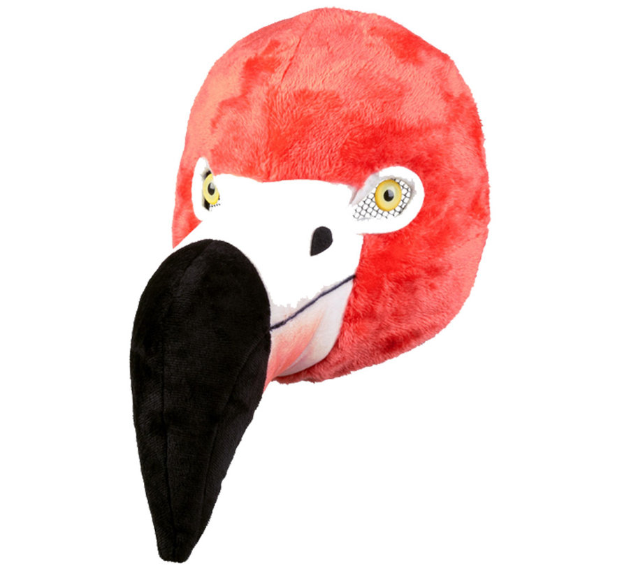 Half pluche flamingo masker