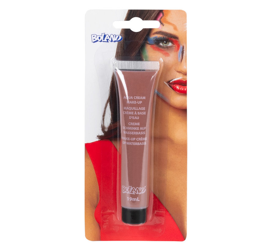 Tube make-up crème op waterbasis bruin (19 ml)