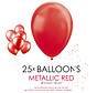 25 rode metallic ballonnen