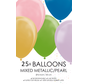 25  gemengde  metallic Ballonnen