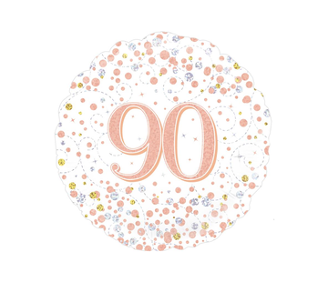 Folie-ballon 90 jaar rosé-goud