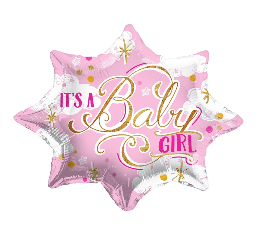 Folie Ballon IT'S A GIRL roze