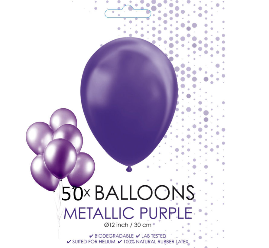 50 paarse metallic ballonnen