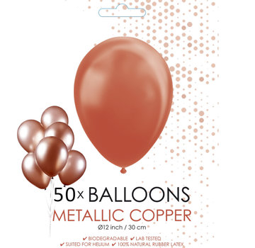 50 Koperkleurige metallic ballonnen