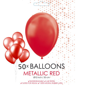 50 rode metallic ballonnen