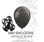 100  metallic  zwarte ballonnen