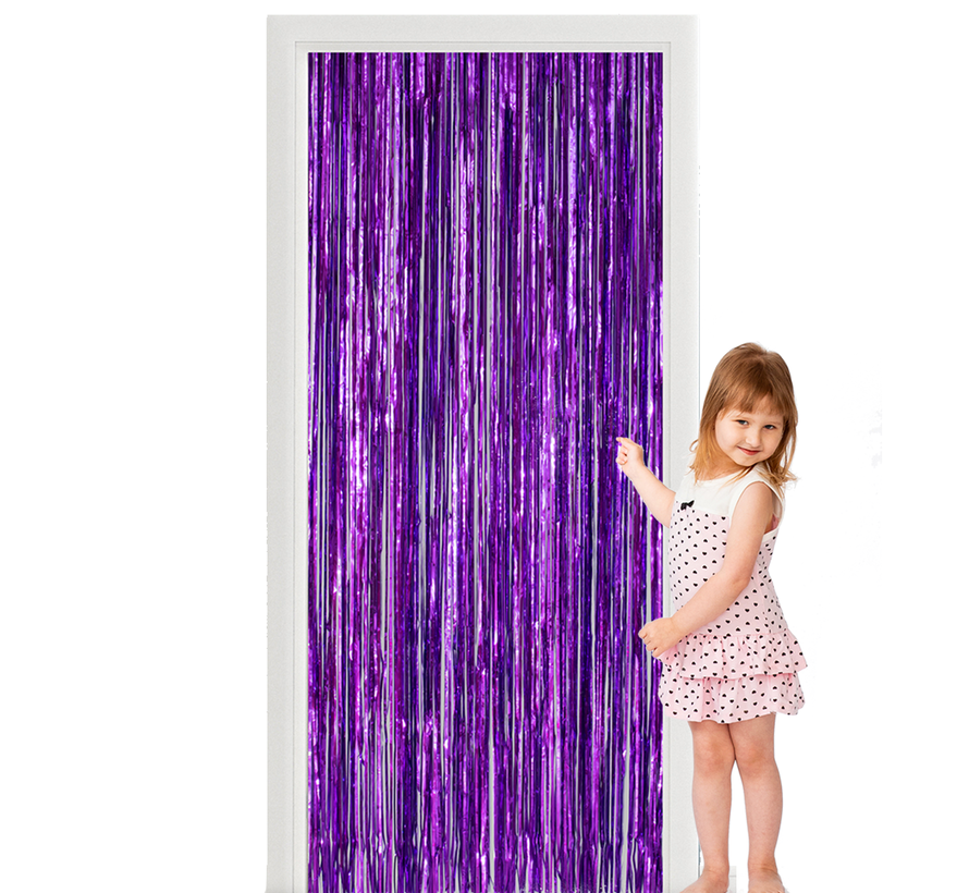 Brandvrije deurgordijn folie paars