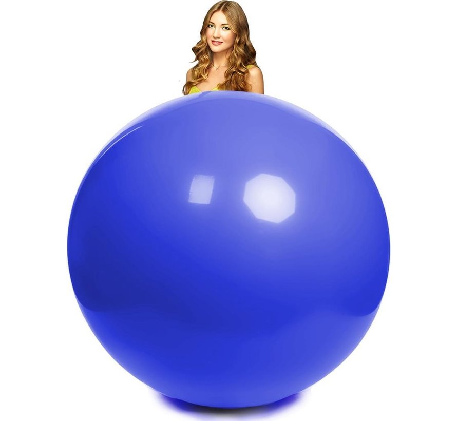 Mega ballon blauw 100 centimeter doorsnee