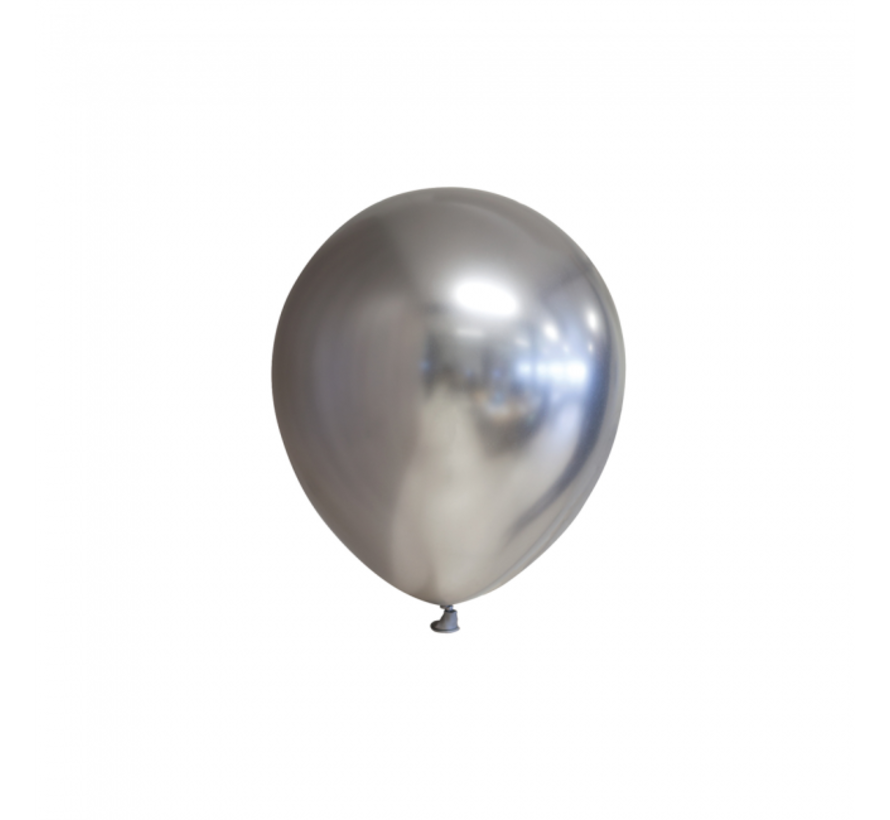 100 chrome 5 inch kleine ballonnen zilver