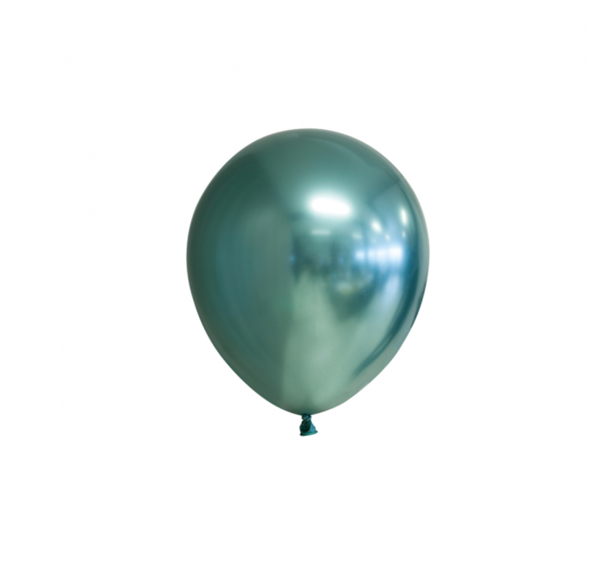 100 chrome 5 inch kleine ballonnen groen