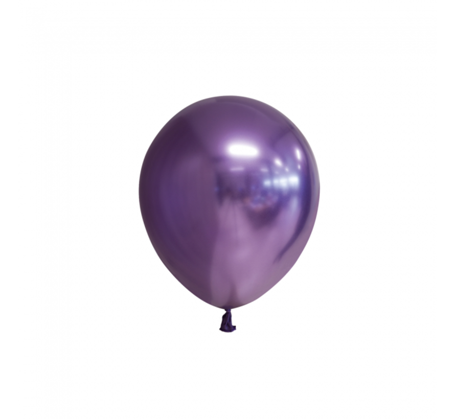 100 chrome 5 inch kleine ballonnen paars