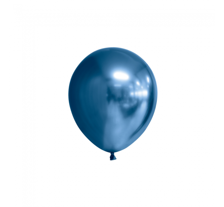 100 chrome 5 inch kleine ballonnen blauw