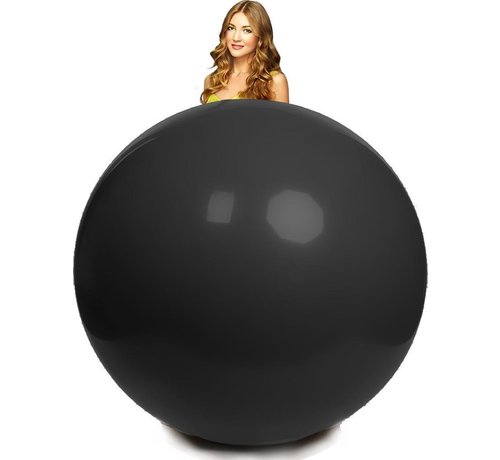 zwarte reuze ballon 180 cm  doorsnee