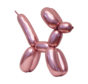 100 chroom modelleer ballonnen roze