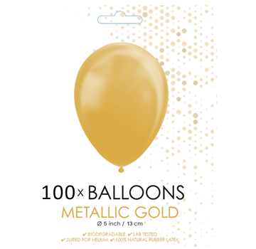 Kleine ballonnen metallic goud