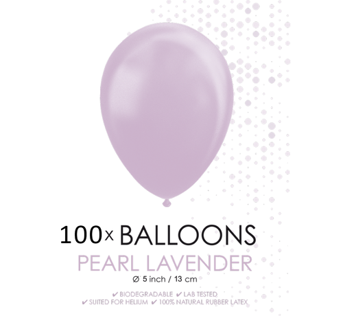 100 Kleine ballonnen parel lavender