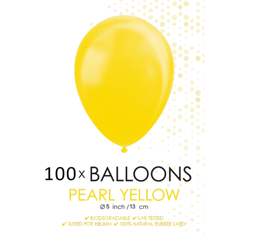 100 Kleine ballonnen parel geel