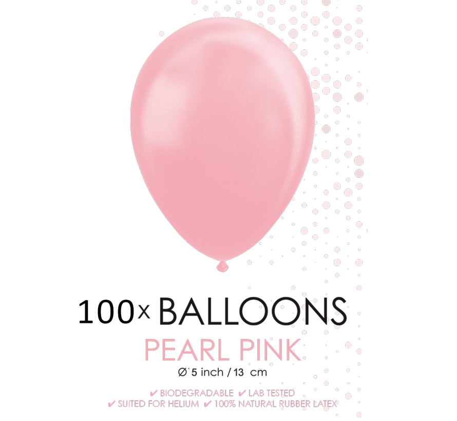 100 Kleine ballonnen parel roze