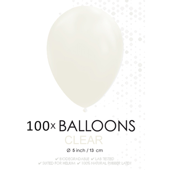 5 inch ballonnen doorzichtig