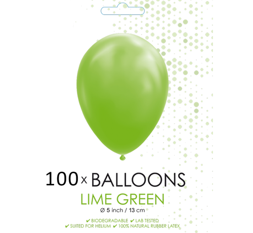 Kleine 5 inch ballonnen lime groen 100 stuks